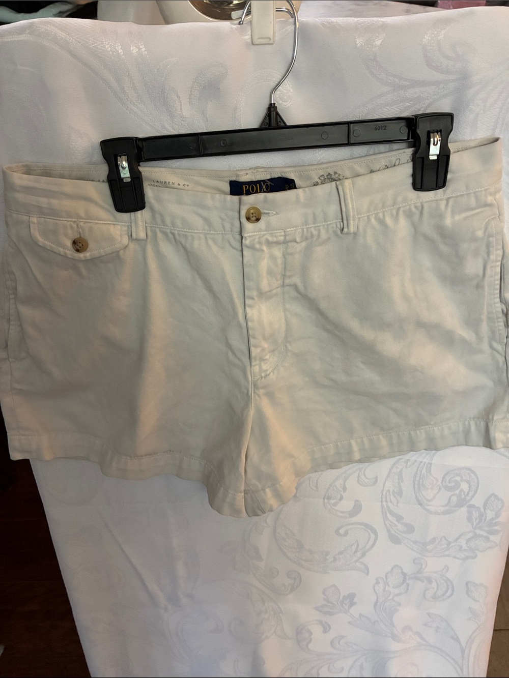 Polo by Ralph Lauren Cream Cotton Blend Women's Bermuda Shorts